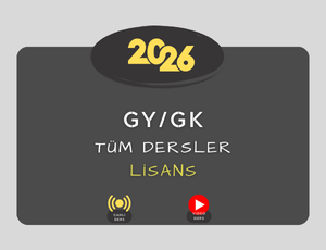 2026-KPSS GY/GK LİSANS - TÜM DERSLER