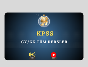 2027-KPSS- GY/GK Tüm Dersler
